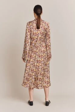 Ayla Satin Midi Dress Sandy Floral -Ghost Store D06G045A Z51 27446 650px 964px