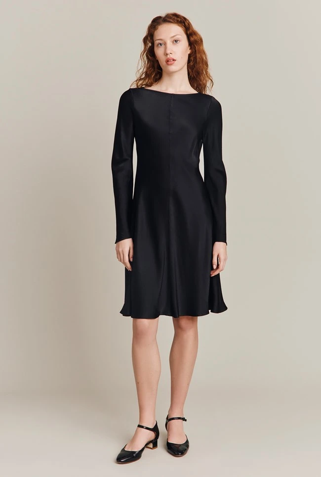 Willow Knee Length Dress Black Willow Knee Length Dress Black -Ghost Store D06G046 A01 26463 650px