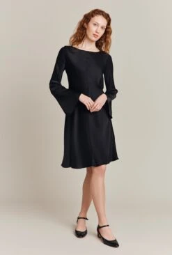 Willow Knee Length Dress Black 2 Willow Knee Length Dress Black -Ghost Store D06G046 A01 26464 650px 964px
