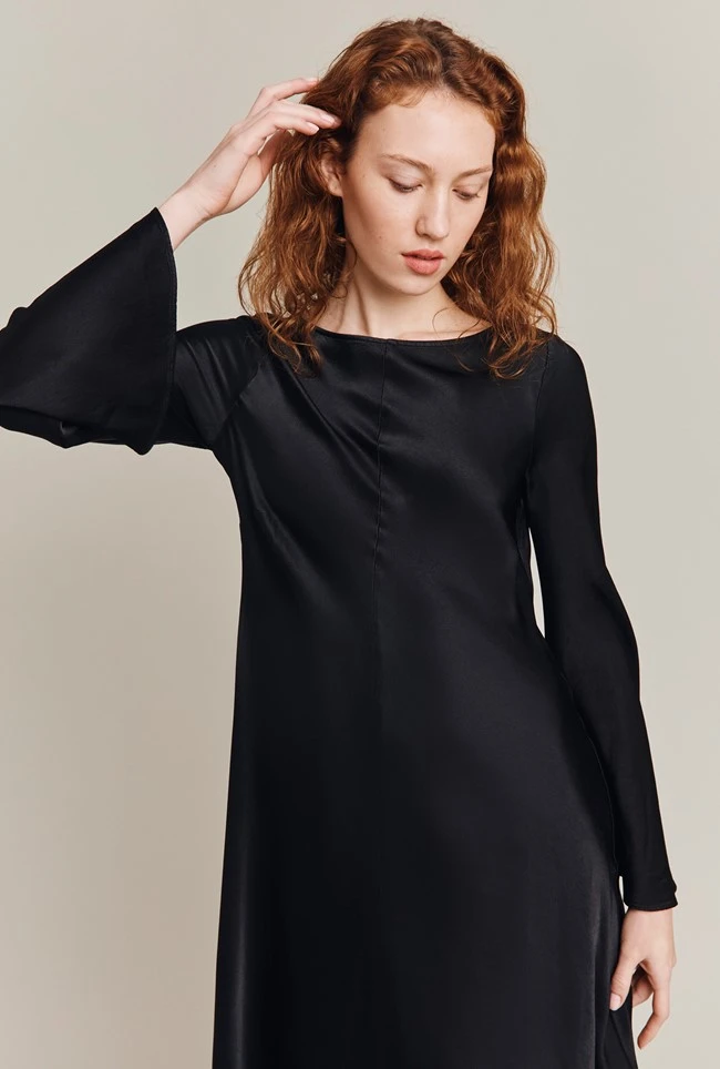 Willow Knee Length Dress Black Willow Knee Length Dress Black -Ghost Store D06G046 A01 26465 650px