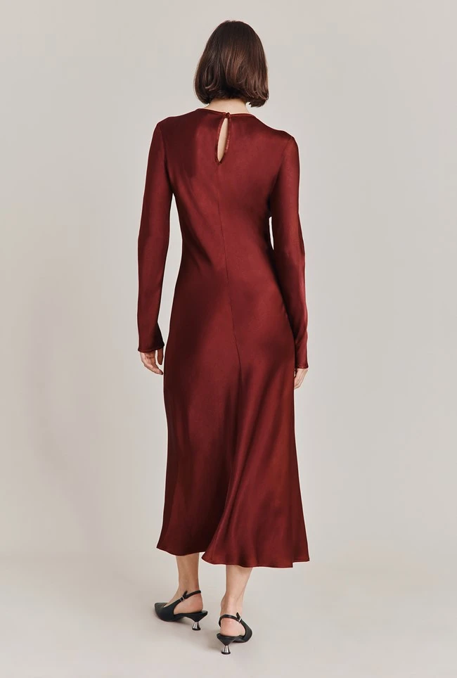 Freya Satin Midi Dress Port Freya Satin Midi Dress Port -Ghost Store D06G048 G30 28771 650px