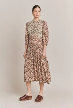 Iris Midi Dress Maroon Floral 2 Iris Midi Dress Maroon Floral -Ghost Store D06G054 Z52 27511 650px 964px