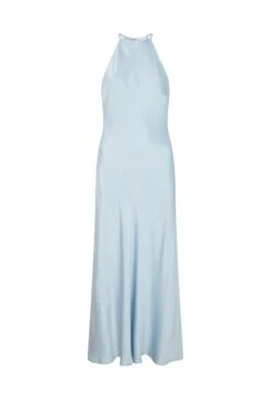 Elsie Satin Midi Dress Chambray Blue -Ghost Store D06G064 K26 27988 650px 964px