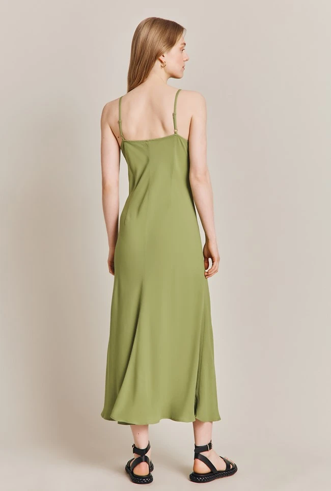 Sofia Crepe Midi Dress Green Sofia Crepe Midi Dress Green -Ghost Store D06G069 J30 27871 650px