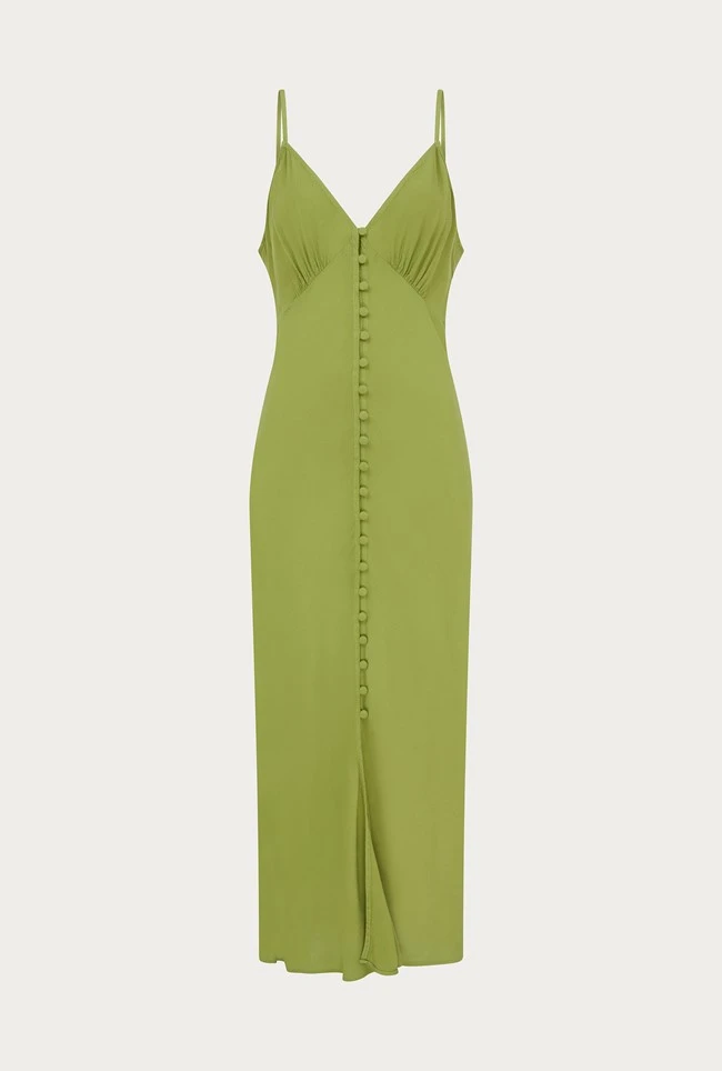 Sofia Crepe Midi Dress Green Sofia Crepe Midi Dress Green -Ghost Store D06G069 J30 27872 650px
