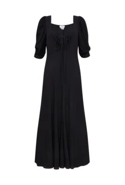 Penelope Crepe Midi Dress Black -Ghost Store D06G072 A01 28274 650px 964px