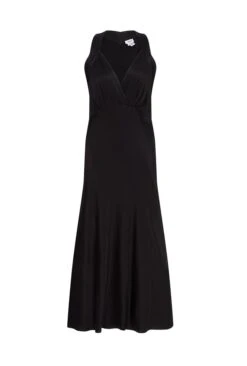Lua Satin Midi Dress Black -Ghost Store D06G076 A01 28384 650px 964px