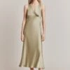 Lua Satin Midi Dress Willow