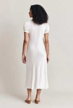 Clemence Satin Midi Dress Ivory -Ghost Store D06G084 M12 28046 650px 964px