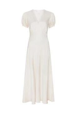 Clemence Satin Midi Dress Ivory -Ghost Store D06G084 M12 28047 650px 964px