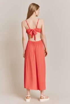 Sophie Crepe Midi Dress Coral -Ghost Store D06G086 F05 27850 650px 964px