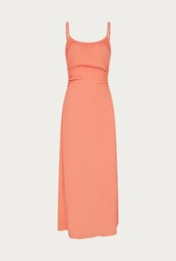 Sophie Crepe Midi Dress Coral -Ghost Store D06G086 F05 27851 650px 964px