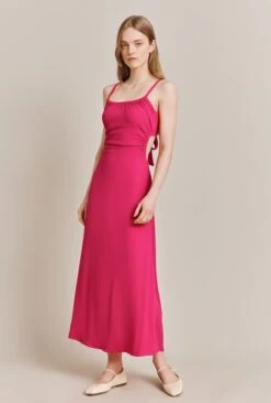 Sophie Crepe Midi Dress Pink 2 Sophie Crepe Midi Dress Pink -Ghost Store D06G086 H44 27852 650px 964px
