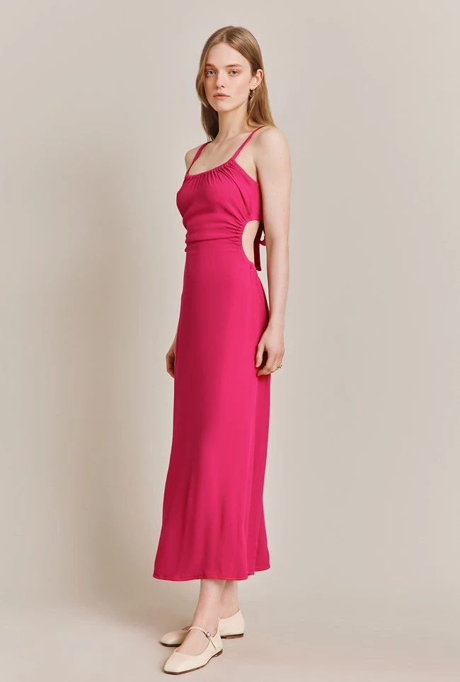 Sophie Crepe Midi Dress Pink Sophie Crepe Midi Dress Pink -Ghost Store D06G086 H44 27853 650px