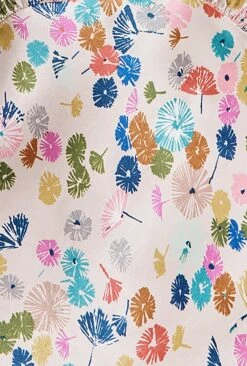 Josephine Satin Midi Dress Pink Umbrella Petals -Ghost Store D06G096 Z58 28951 650px 964px