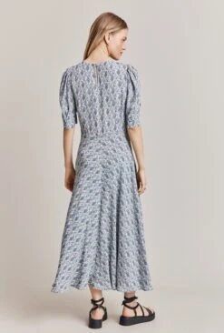 Erika Crepe Midi Dress Blue Paisley -Ghost Store D06G101 Z60 28348 650px 964px
