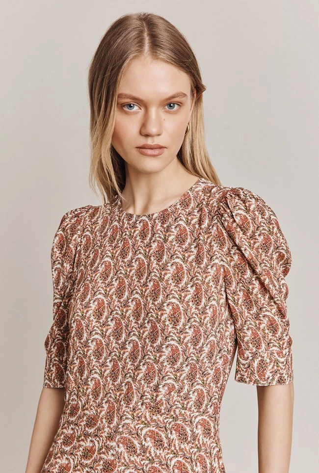 Erika Crepe Midi Dress Rose Paisley Erika Crepe Midi Dress Rose Paisley -Ghost Store D06G101 Z62 28352 650px