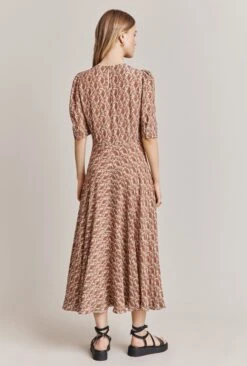 Erika Crepe Midi Dress Rose Paisley 3 Erika Crepe Midi Dress Rose Paisley -Ghost Store D06G101 Z62 28353 650px 964px