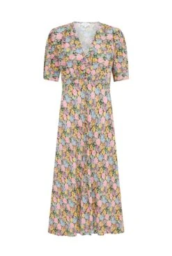 Lucy Crepe Midi Dress Sunshine Floral 4 Lucy Crepe Midi Dress Sunshine Floral -Ghost Store D06G102 Z61 28420 650px 964px