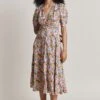 Lucy Crepe Midi Dress Sunshine Floral