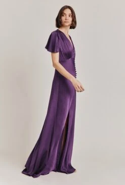 Delphine Satin Maxi Dress Blackberry -Ghost Store D07G022 L46 28672 650px 964px