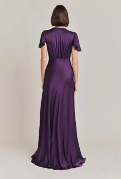 Delphine Satin Maxi Dress Blackberry -Ghost Store D07G022 L46 28674 650px 964px