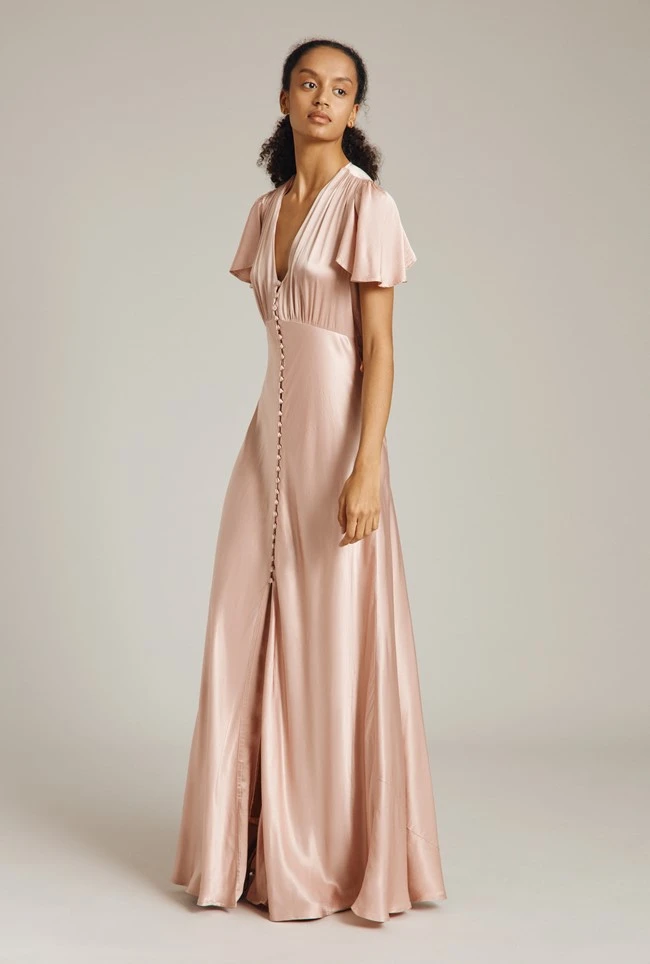 Delphine Satin Maxi Dress Boudoir Pink Delphine Satin Maxi Dress Boudoir Pink -Ghost Store D07G022 N27 28689 650px