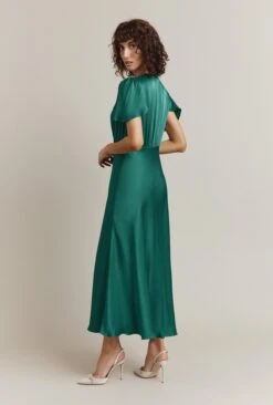 Grace Satin Midi Dress Dark Green 5 Grace Satin Midi Dress Dark Green -Ghost Store D07G023 J13 29563 650px 964px