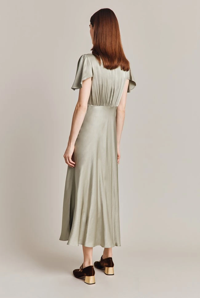 Grace Satin Midi Dress Seagrass Grace Satin Midi Dress Seagrass -Ghost Store D07G023 J32 28702 650px