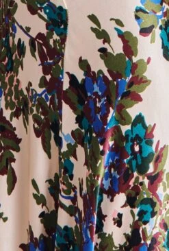 Beatrix Satin Midi Dress Green Floral -Ghost Store D07G029 Z34 28942 650px 964px