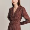 Lucinda Satin Midi Dress Russet Spot