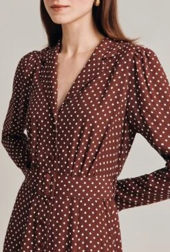 Lucinda Satin Midi Dress Russet Spot -Ghost Store D07G040 Z15 28982 650px 964px