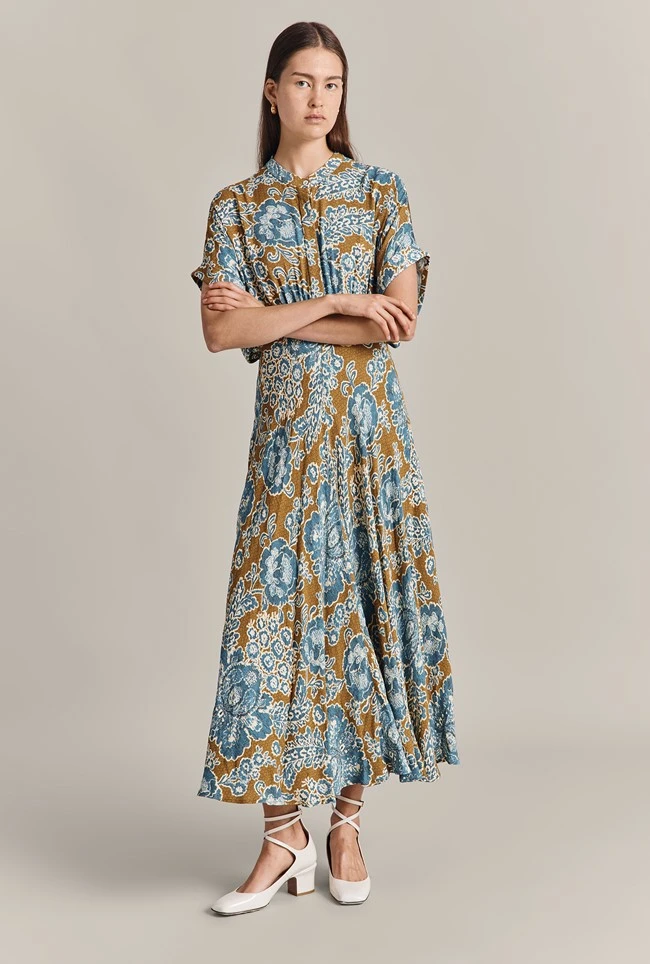 Harriet Crepe Midi Dress Blue Tapestry Harriet Crepe Midi Dress Blue Tapestry -Ghost Store D07G044 Z06 29161 650px