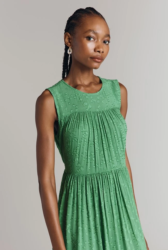 Sandy Georgette Jacquard Sleeveless Midi Dress Sandy Georgette Jacquard Sleeveless Midi Dress -Ghost Store D08G015 J30 31796 650px