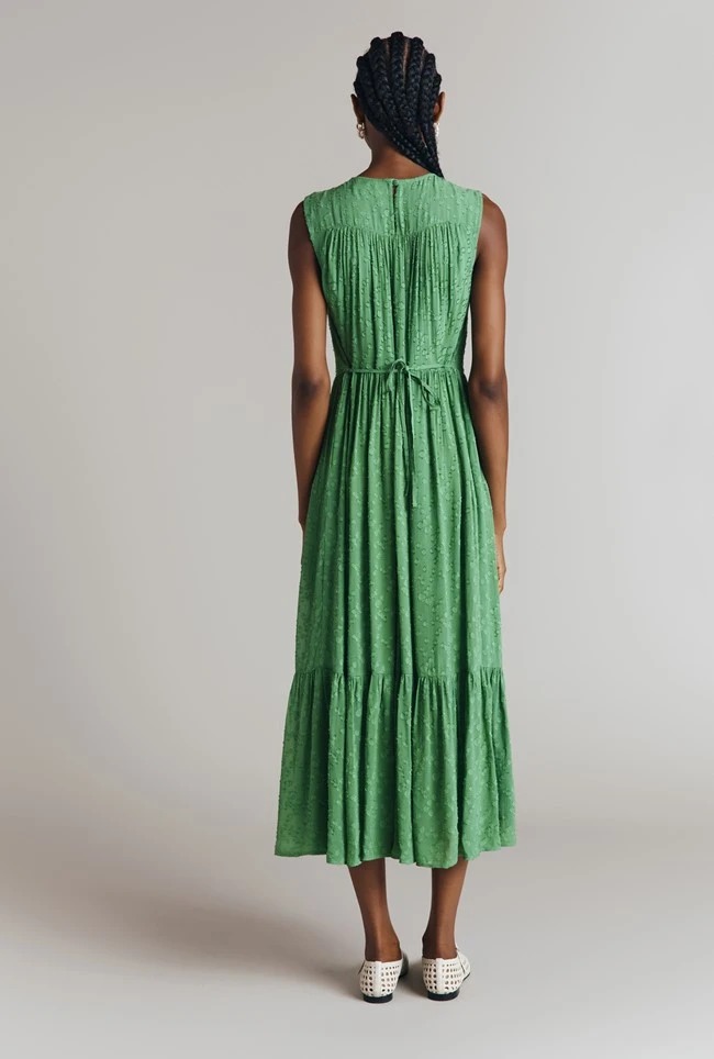 Sandy Georgette Jacquard Sleeveless Midi Dress Sandy Georgette Jacquard Sleeveless Midi Dress -Ghost Store D08G015 J30 31797 650px