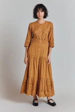 BlairEmbroidered Cotton Maxi Dress