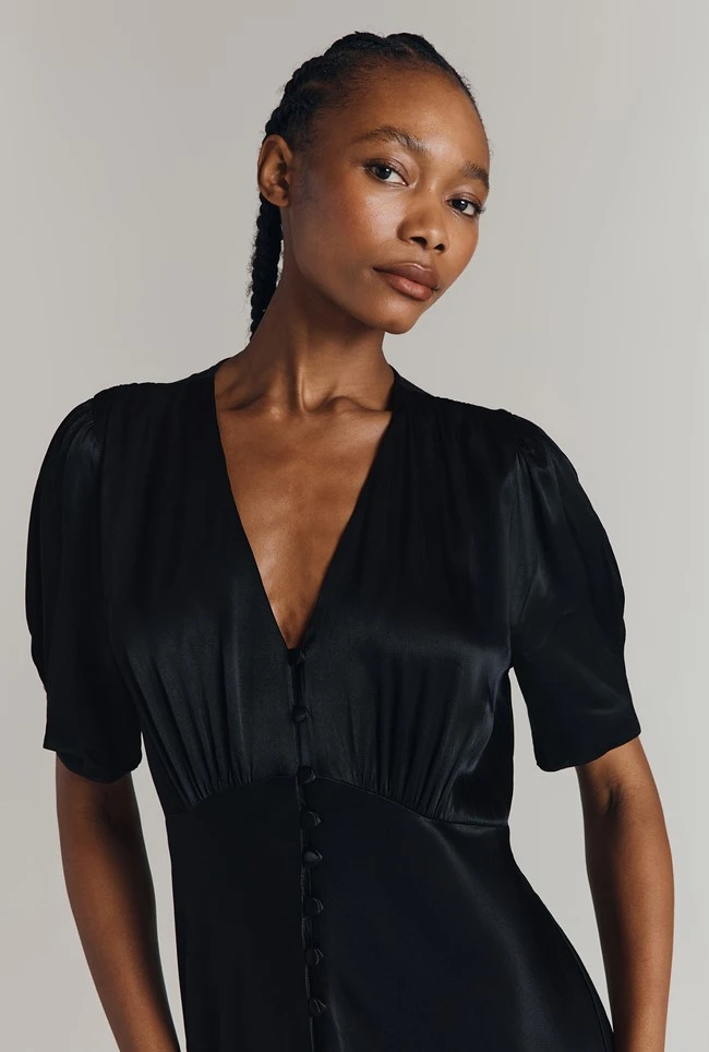 Madison Satin Midi Dress Madison Satin Midi Dress -Ghost Store D08G051 A01 31998 650px