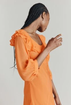 Poppy Polka Dot Godet Georgette Dress 3 Poppy Polka Dot Godet Georgette Dress -Ghost Store D08G052 Z23 31459 650px 964px