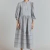 Nova Cotton Embroidered Midi Dress