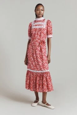 Josephine Ditsy Floral Printed Cotton Lace Trim Dress 2 Josephine Ditsy Floral Printed Cotton Lace Trim Dress -Ghost Store D08G055A Z24 31479 650px 964px