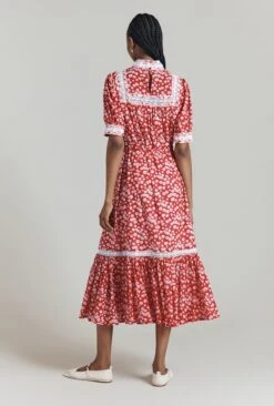 Josephine Ditsy Floral Printed Cotton Lace Trim Dress 4 Josephine Ditsy Floral Printed Cotton Lace Trim Dress -Ghost Store D08G055A Z24 31482 650px 964px