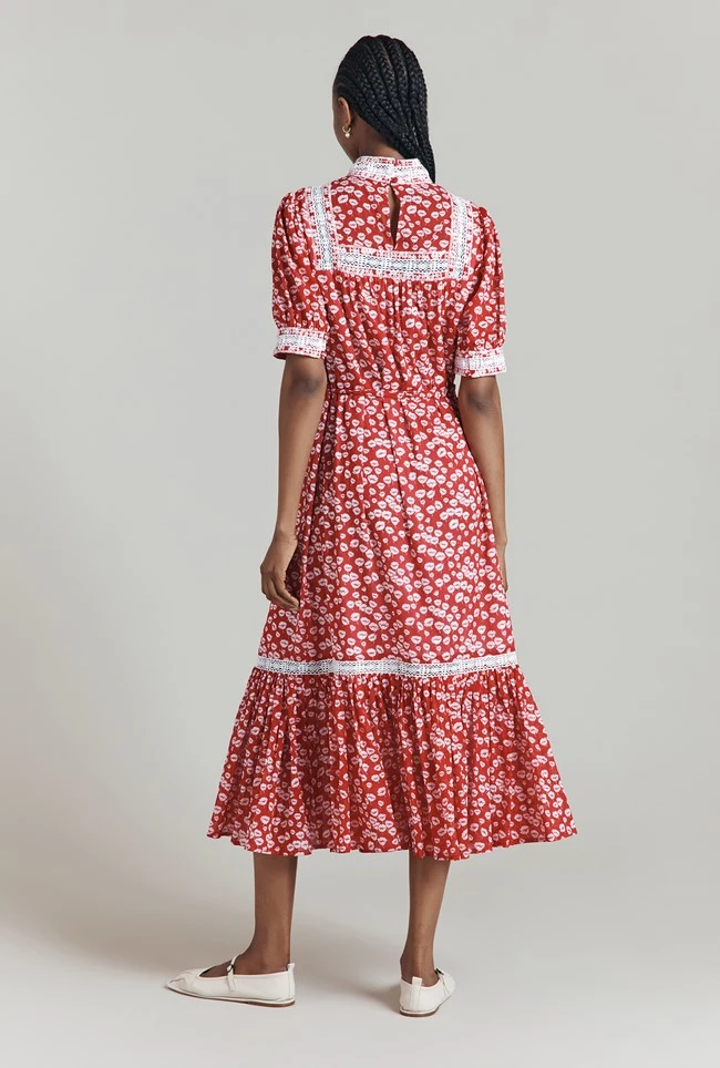 Josephine Ditsy Floral Printed Cotton Lace Trim Dress Josephine Ditsy Floral Printed Cotton Lace Trim Dress -Ghost Store D08G055A Z24 31482 650px