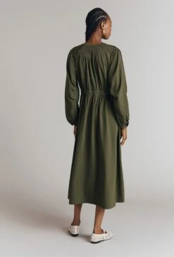 Santori Embroidery Trim Cotton Jersey Midi Dress 3 Santori Embroidery Trim Cotton Jersey Midi Dress -Ghost Store D09G029 J31 31892 650px 964px