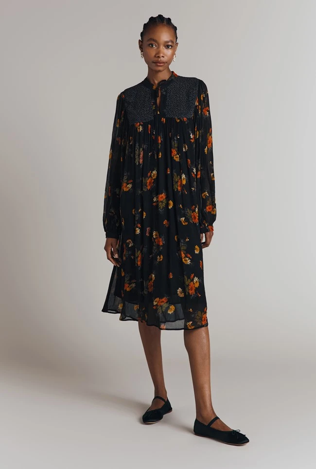 Penelope Mixed Floral Print Dress Penelope Mixed Floral Print Dress -Ghost Store D09G036 Z47 32414 650px