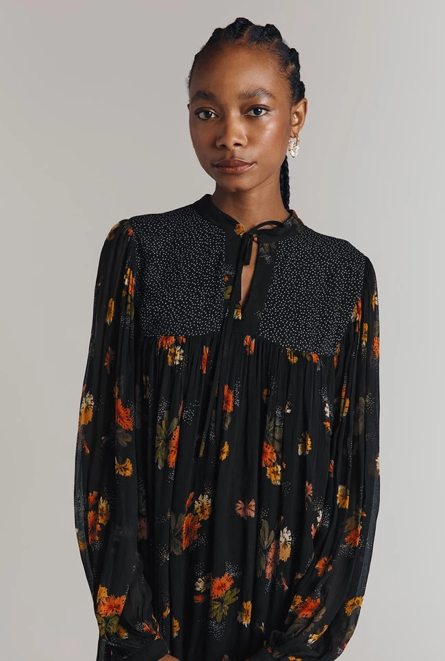 Penelope Mixed Floral Print Dress Penelope Mixed Floral Print Dress -Ghost Store D09G036 Z47 32416 650px