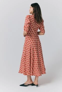 Madi Crepe Polka Dot Floral Midi Dress -Ghost Store D10G009 Z68 33034 650px 964px