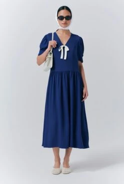 Peony Crepe Midi Dress