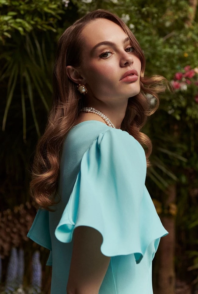 Sadie Crepe Midi Dress Sadie Crepe Midi Dress -Ghost Store D10G022 K94 33724 650px