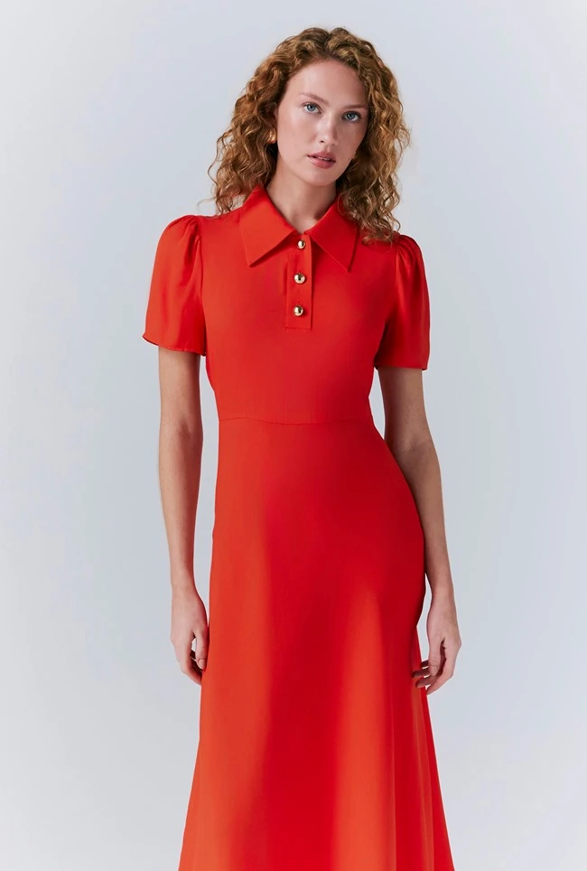 Verity Crepe Button Midi Dress Verity Crepe Button Midi Dress -Ghost Store D10G024 G01 33469 650px