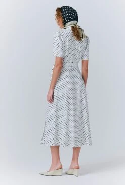 Giselle Crepe Polka Dot Wrap Dress 5 Giselle Crepe Polka Dot Wrap Dress -Ghost Store D10G030 Z08 33364 650px 964px